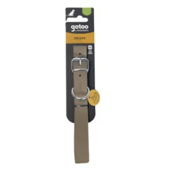 Gotoo Collar Biothane verde oliva para perros