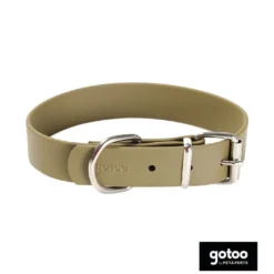 Gotoo Collar Biothane verde oliva para perros