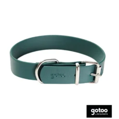 Gotoo Collar Biothane verde para perros