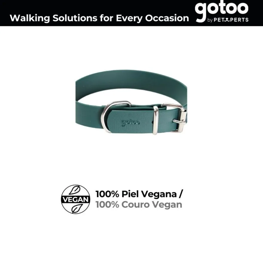 Gotoo Collar Biothane verde para perros