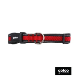 Gotoo Collar de malla transpirable rojo para perros