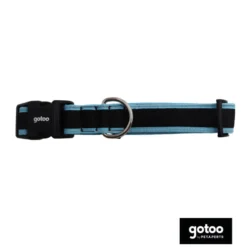Gotoo collar de malla transpirable turquesa para perros