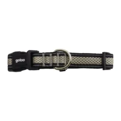 Gotoo Collar de malla transpirable gris para perros