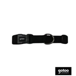 Gotoo Collar de nylon negro para perros