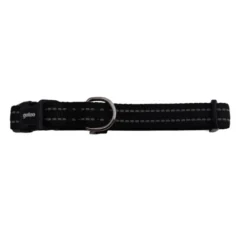 Gotoo Collar de nylon reflectante negro para perros