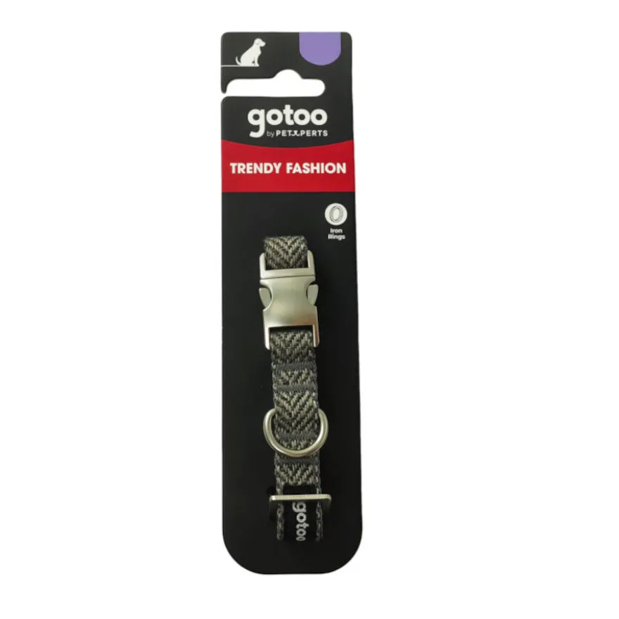 Gotoo Collar espiga gris para perros