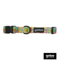 Gotoo Collar estampadado Tie Dye amarillo para perro