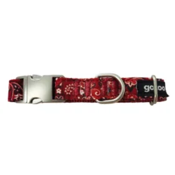 Gotoo Collar estampado cachemira rojo para perros