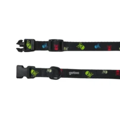 Gotoo Collar estampado calavera negro para perros