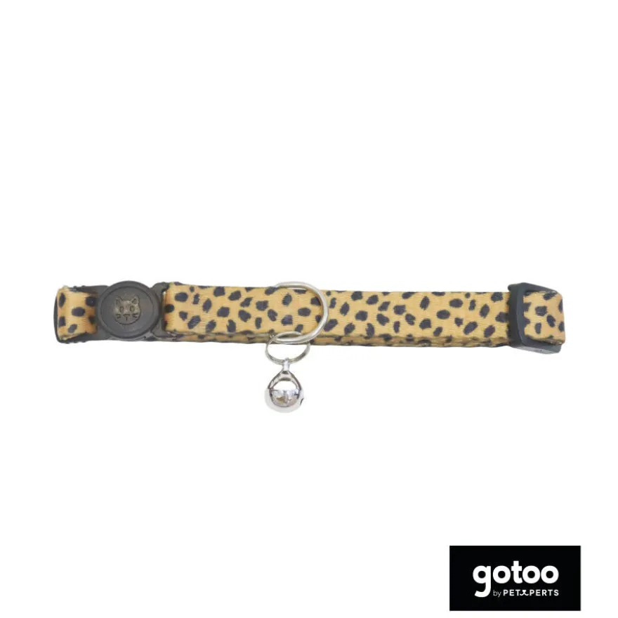 Gotoo Collar estampado leopardo para gatos