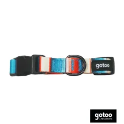 Gotoo Collar estampado rayas multicolor para perros
