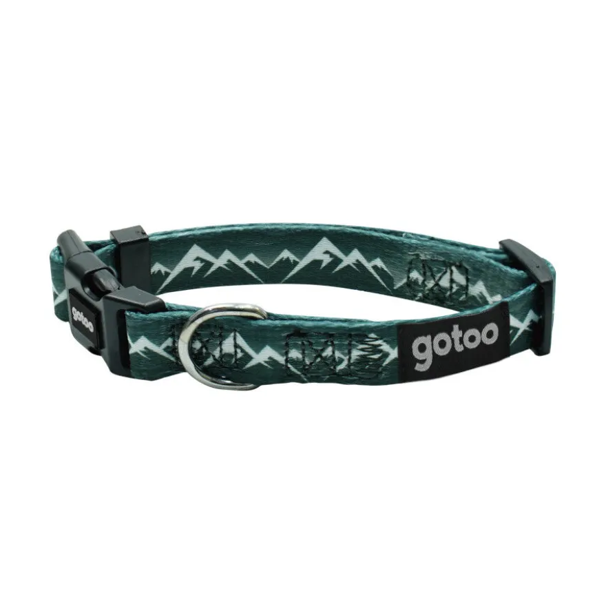 Gotoo Collar estampado verde para perros
