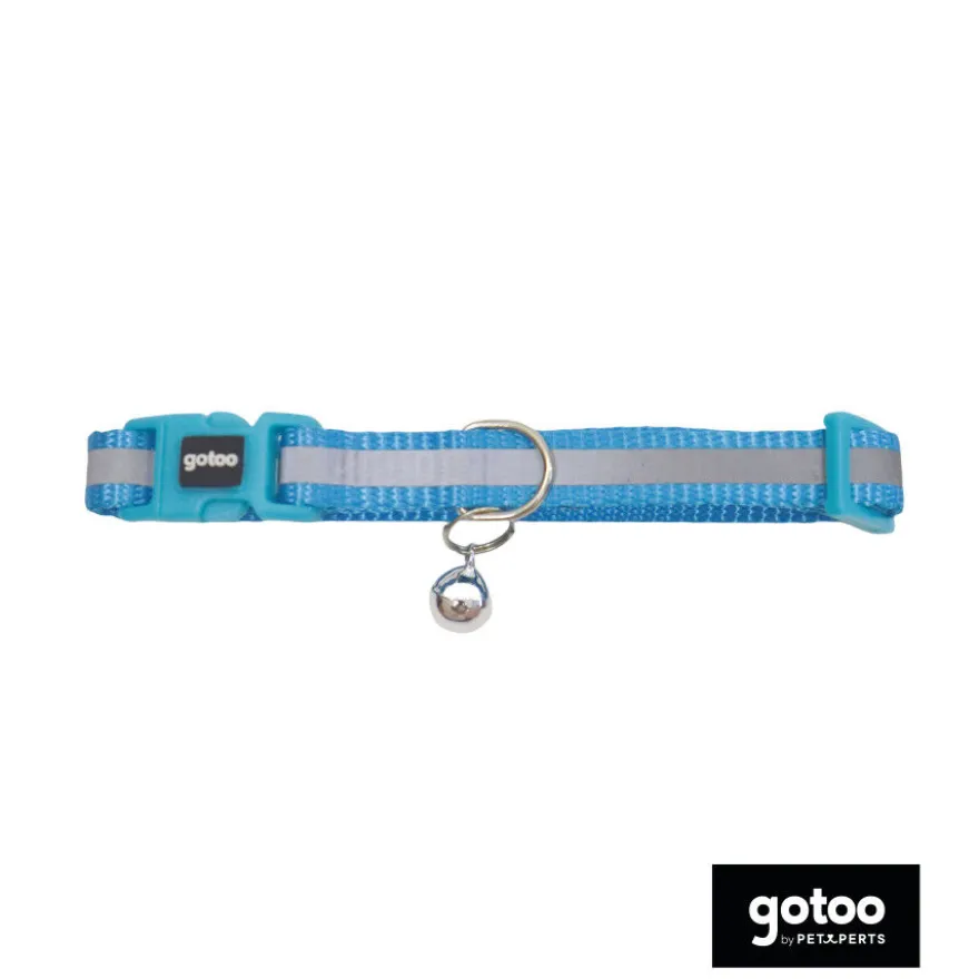 Gotoo Collar reflectante azul para gatos