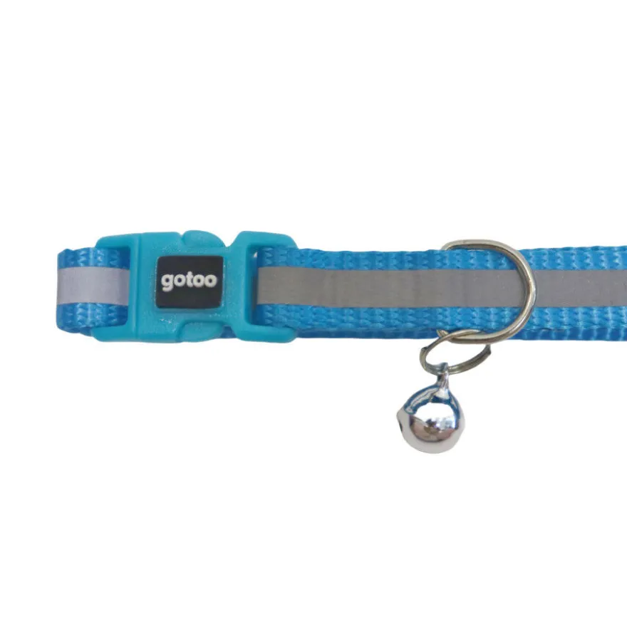 Gotoo Collar reflectante azul para gatos