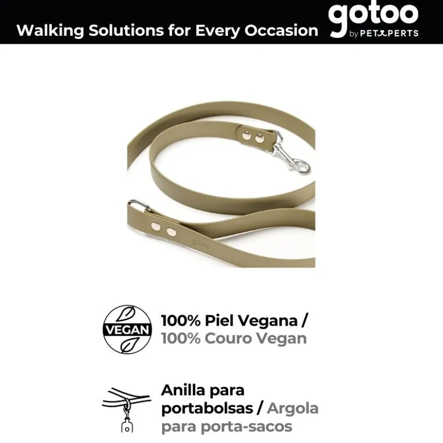 Gotoo Correa Biothane verde oliva para perros