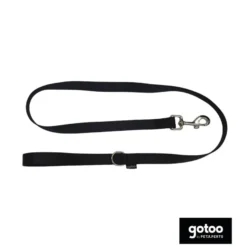 Gotoo Correa de nylon negra para perros
