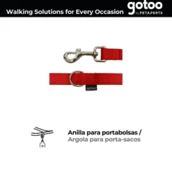 Gotoo Correa de nylon roja para perros