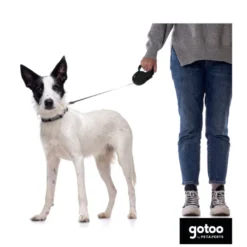 Gotoo Correa extensible negra para perros