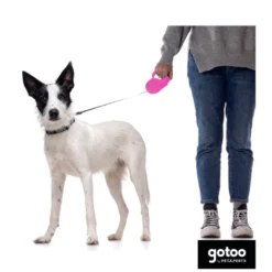 Gotoo Correa extensible rosa para perros