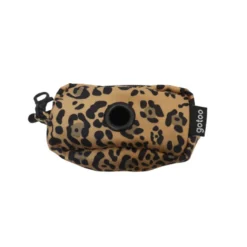 Gotoo Porta bolsas estampado leopardo marrón para perros