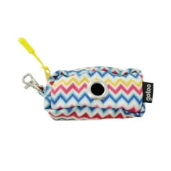 Gotoo Porta bolsas estampado rayas zig-zag para perros
