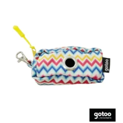 Gotoo Porta bolsas estampado rayas zig-zag para perros