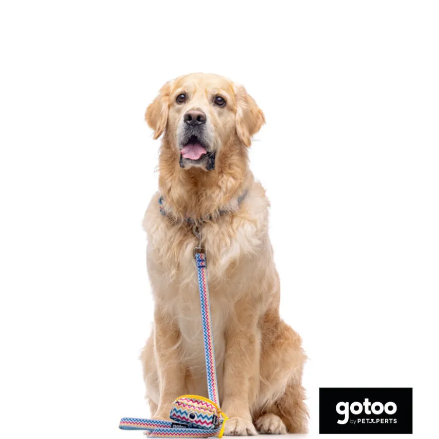 Gotoo Porta bolsas estampado rayas zig-zag para perros
