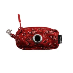 Gotoo Porta bolsas estampado cachemira rojo para perros