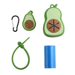 Gotoo Porta bolsas silicona avocado para perros