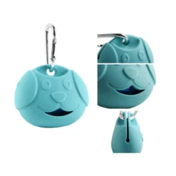Gotoo Porta bolsas silicona azul para perros