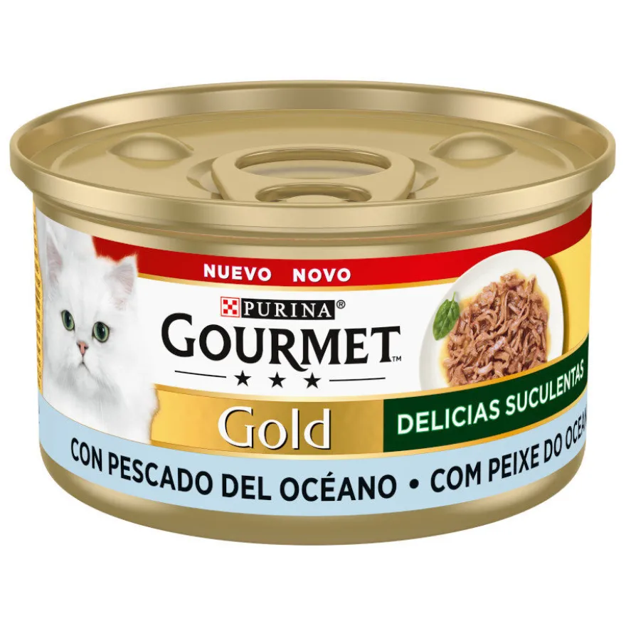 Gourmet Gold Delicias Suculentas Pescado del Océano en Salsa lata para gatos
