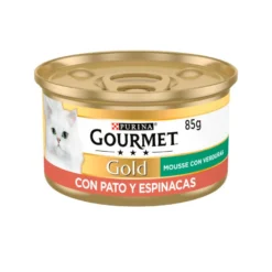Gourmet Gold Mousse de Pato con Espinacas lata para gatos