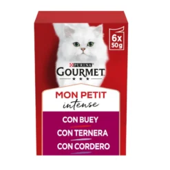 Gourmet Mon Petit Selección Carnes en salsa sobre para gatos