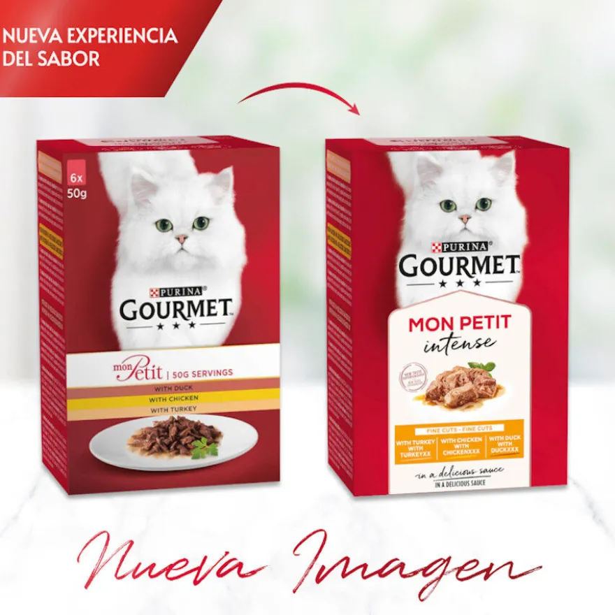 Gourmet Mon Petit Selección Carnes en salsa sobre para gatos