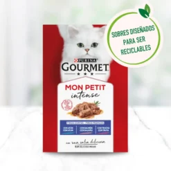 Gourmet Mon Petit Selección Pescados en salsa sobre para gatos