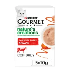Gourmet Nature’s Creations Snack Húmedo de Buey para gatos