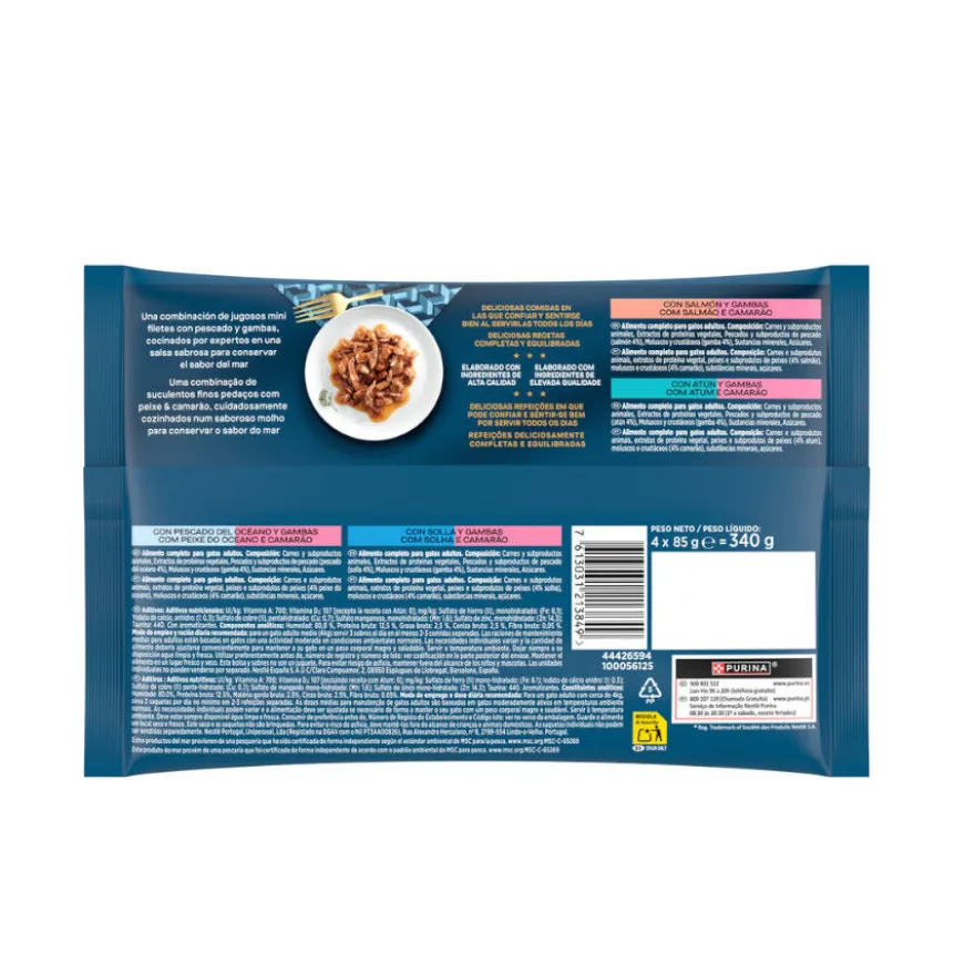 Gourmet Perle Delicias del Océano en salsa sobre para gatos