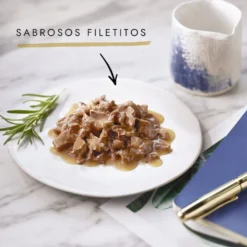 Gourmet Perle Duo Finas Láminas con Pescados en Salsa sobre para gatos – Multipack