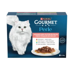 Gourmet Perle Filetes de Carne en salsa sobre para gatos