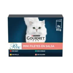 Gourmet Perle Filetes de Carne en salsa sobre para gatos