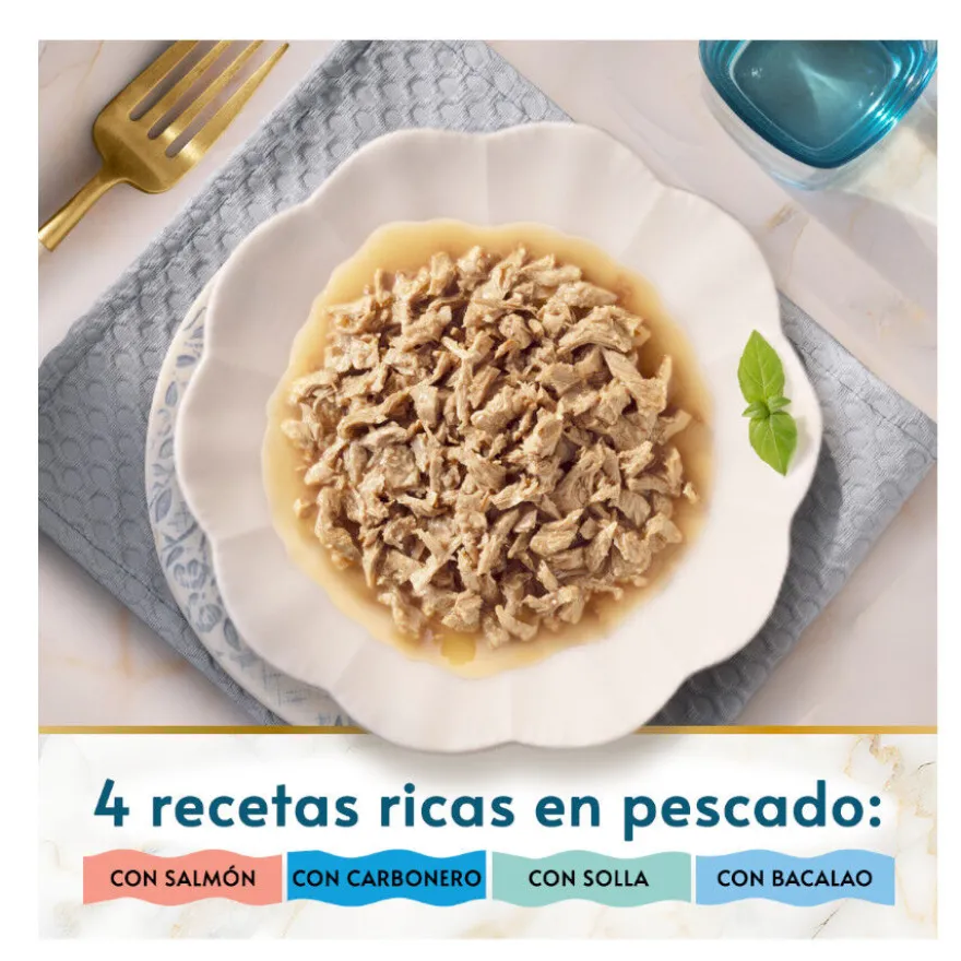Gourmet Perle Finos Trocitos del Océano en salsa sobre para gatos