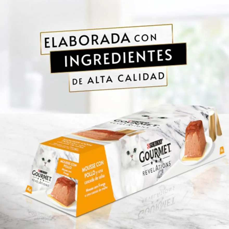 Gourmet Revelations Pollo tarrinas en mousse para gatos