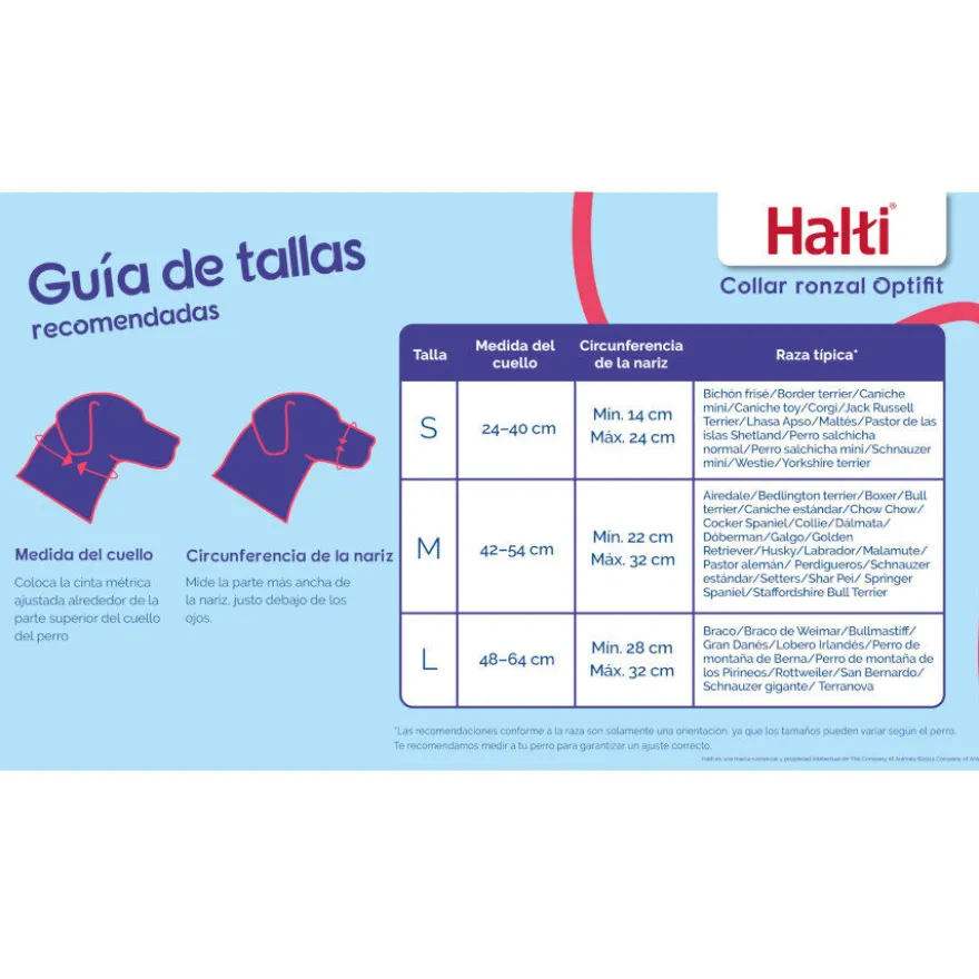 Halti Optifit collar antitirones negro para perros