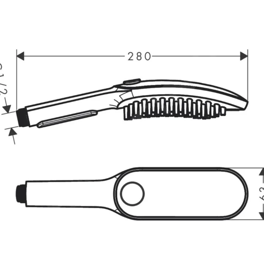 Hansgrohe Alcachofa de Ducha Negra para perros