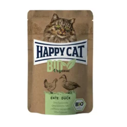 Happy Cat Adultos Bio Organic Pollo y Pato sobre en salsa