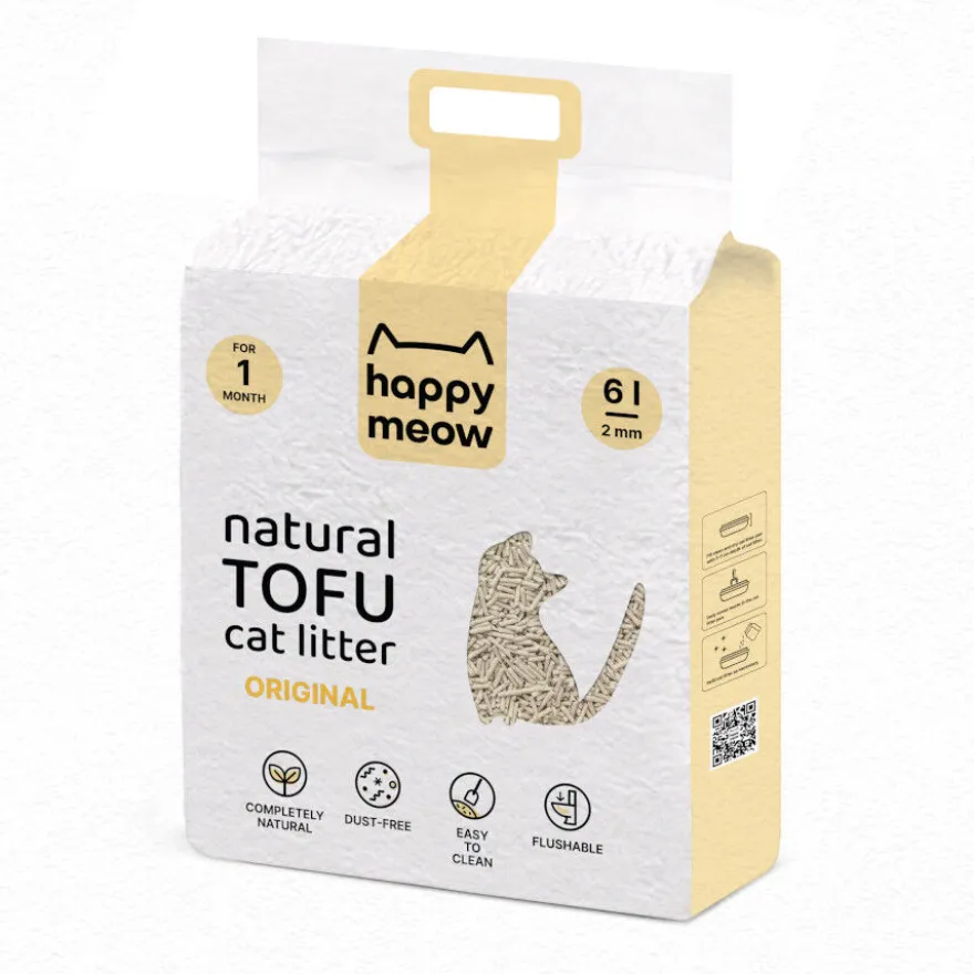 Happy Meow Natural Tofu Aglomerantre Original para gatos
