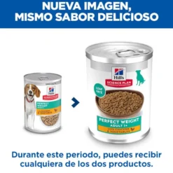 Hill's Adult Perfect Weight Pollo y Vegetales lata para perros