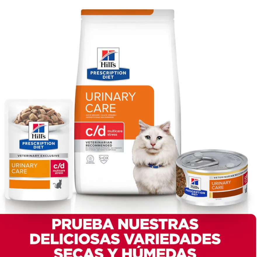 Hill's Prescription Diet c/d Cuidado Urinario Estrés Estofado de Atún lata para gatos
