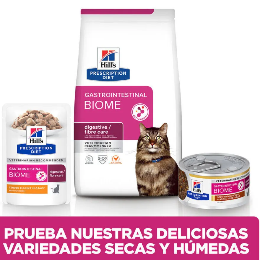 Hill's Prescription Diet Feline GI Biome Digestive Care Pollo y Verduras Sobre en salsa