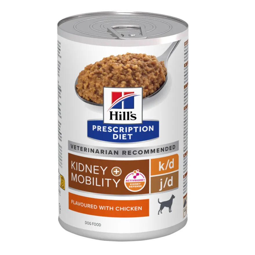 Hill's Prescription Diet Kidney k/d + Mobility j/d Pollo lata para perros